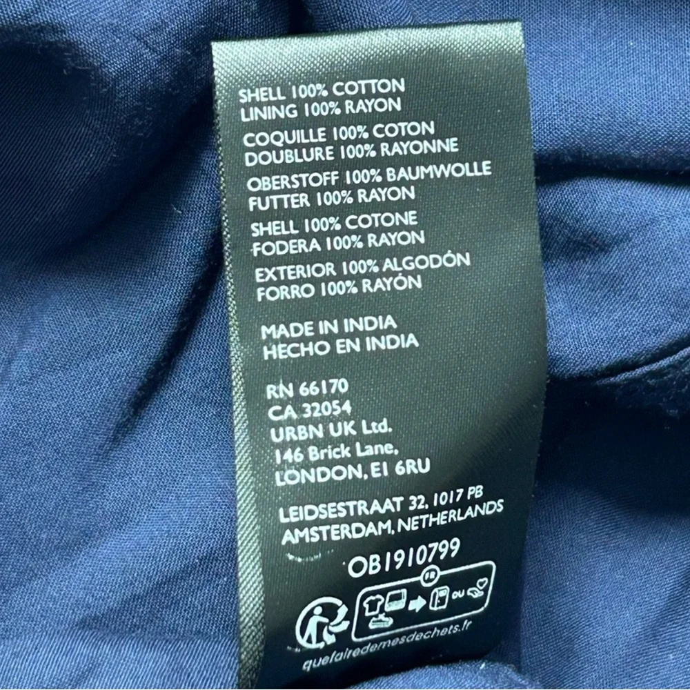 Free People Navy and Pink Floral Long Sleeve Dress - Picture 10 of 11